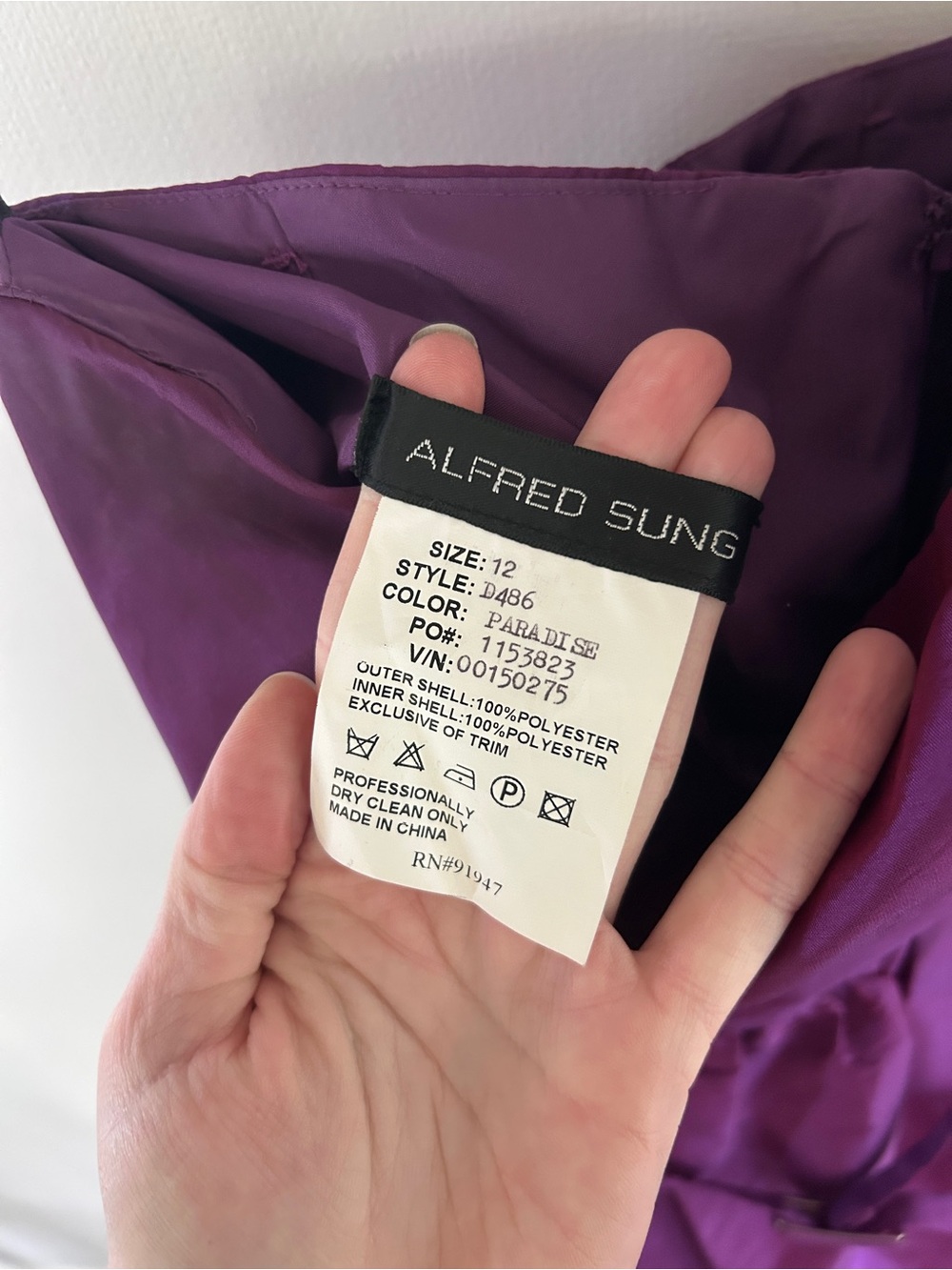 Alfred Sung Iridescent Strapless Taffeta Belted Dress Formal Cocktail Hoco | 12 - Picture 2 of 15